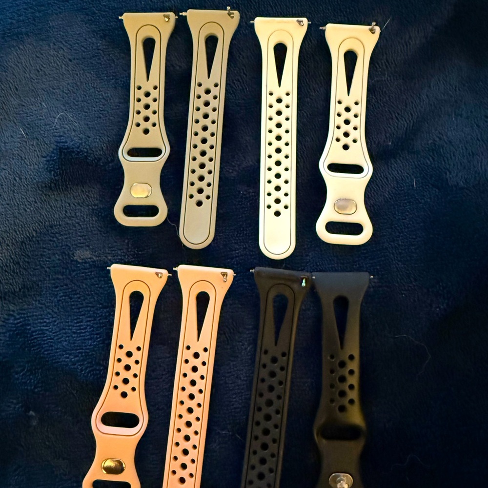 Fitbit 2 Set of Black, grey, pink  and Beige Watch Bands